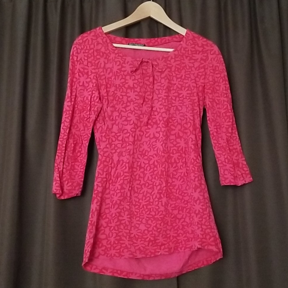 Bright pink Marimekko tunic in Medium